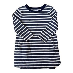 Old Navy Toddler Girls Nautical‎ Stripe Tunic Dress 3T Navy White Coastal Summer
